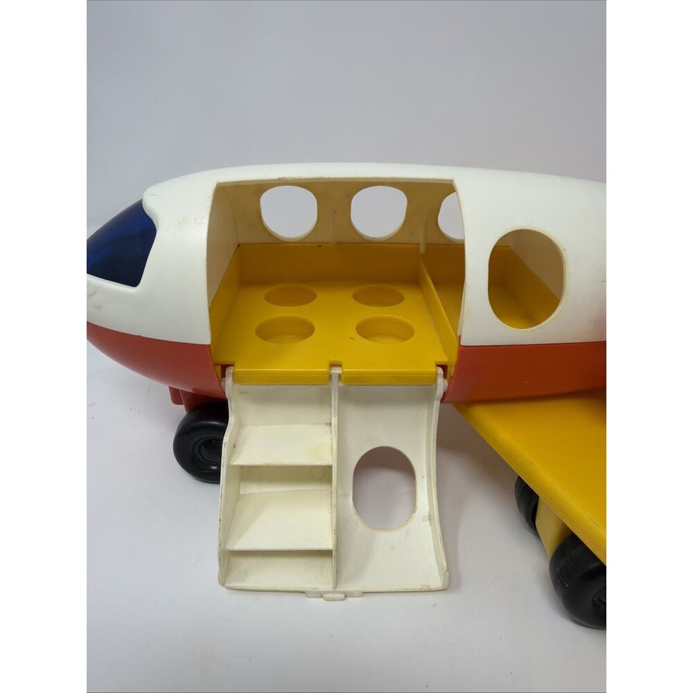 Fisher Price - Little People - Jet Airplane - White/Orange/Yellow - #2502 - Picture 3 of 12